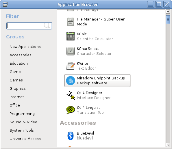 Endpoint backup on Linux devices
